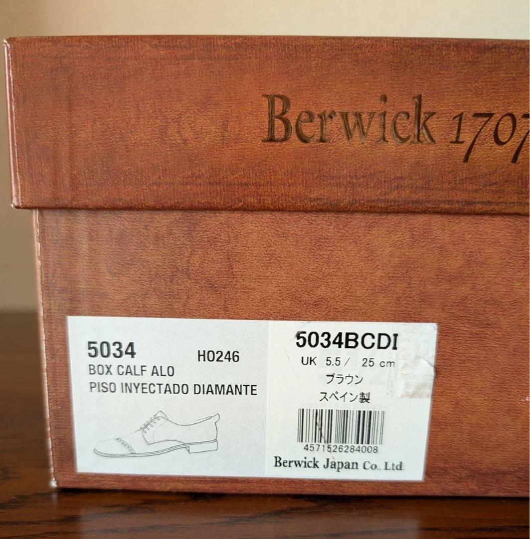 【新品・未着用】Berwick 1707 キャップトゥ ブラウン