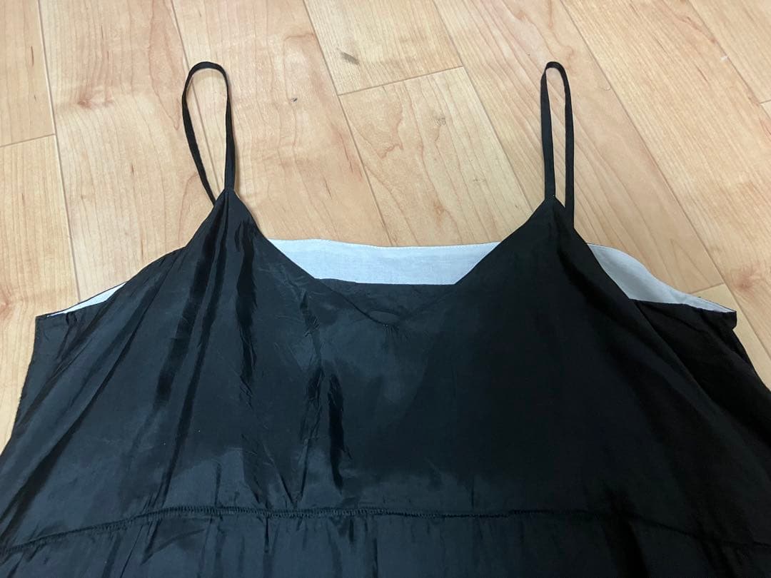 mina perhonen ドレス　ノースリーブワンピース　レース　黒