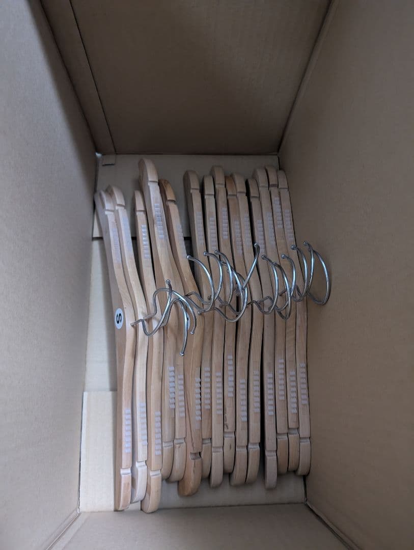 平ハンガー　木製ハンガー　平型木製ハンガー　和装用ハンガー　35本 まとめ売り