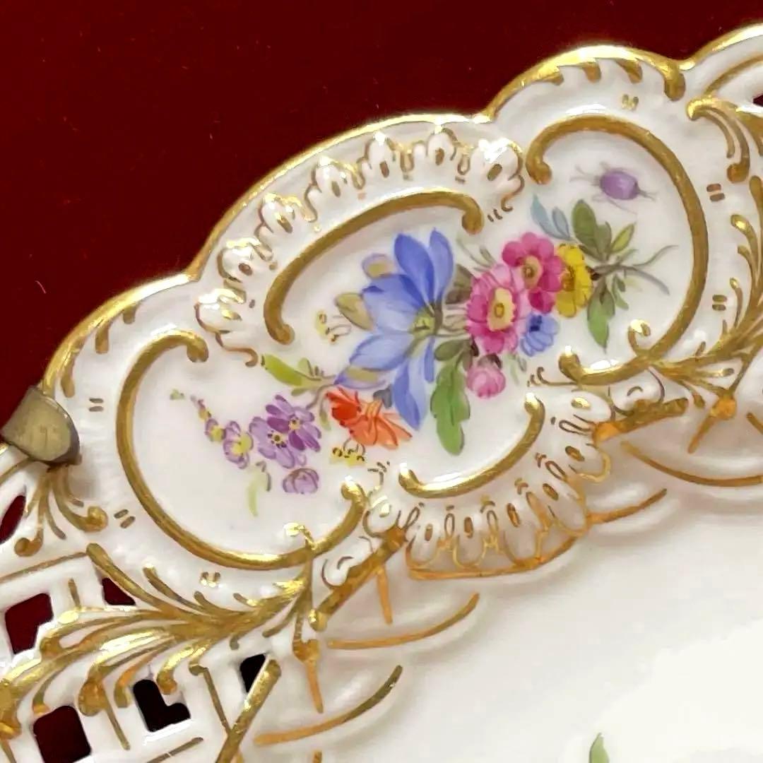 ＊額装済み飾り皿・1820年-1924年・額４０cm・皿２０cm・Meissen