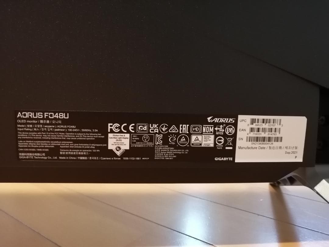 48インチ 4Kゲーミングモニター FO48U