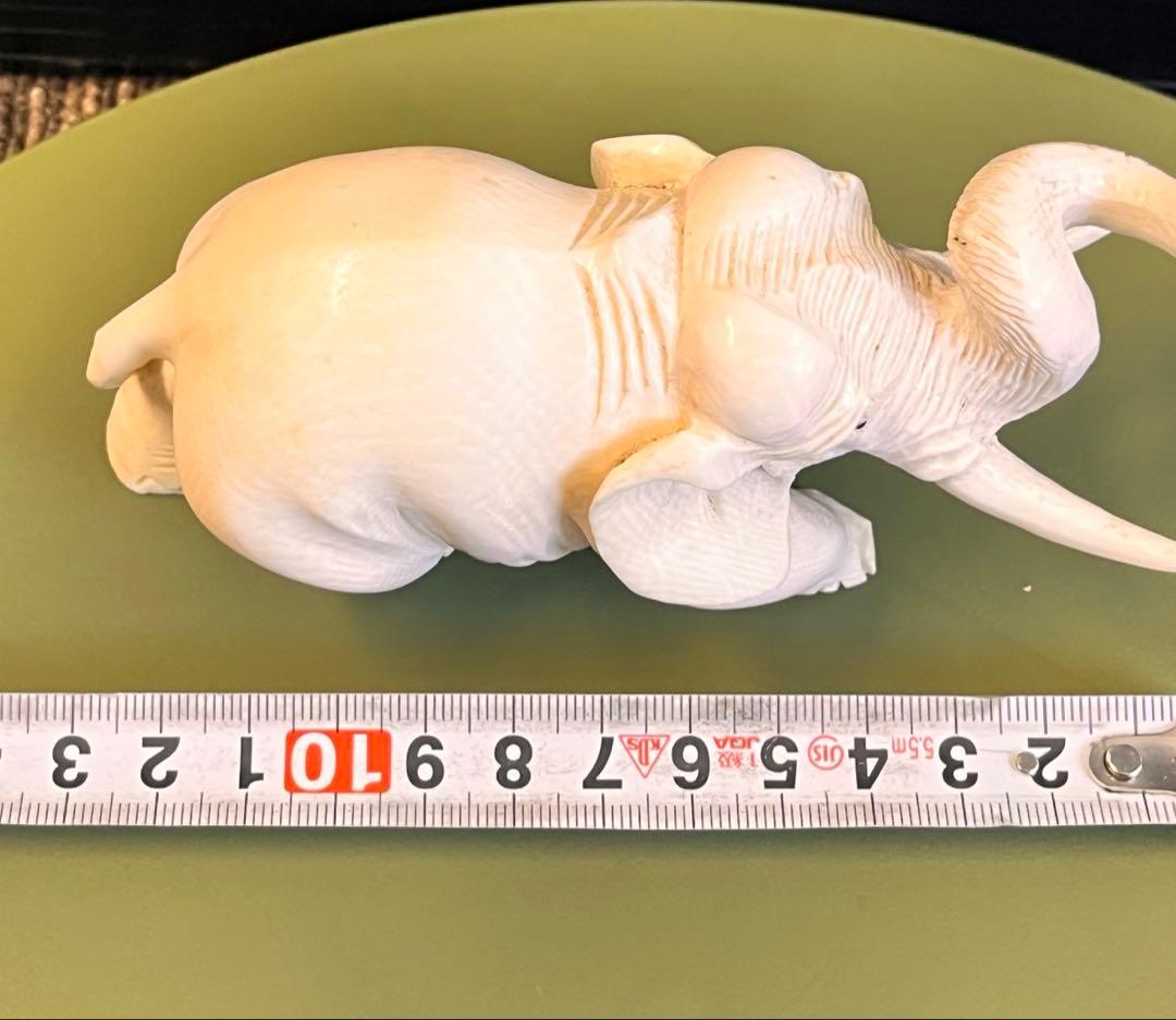 象牙風　マンモス・象　置物