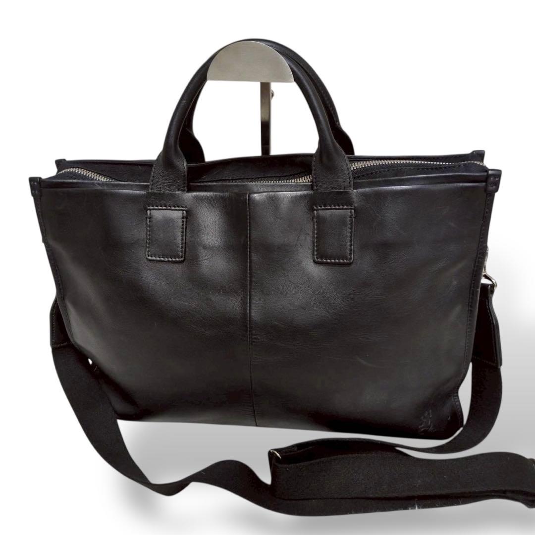 バッグ agnes.b 2way business bag leather logo