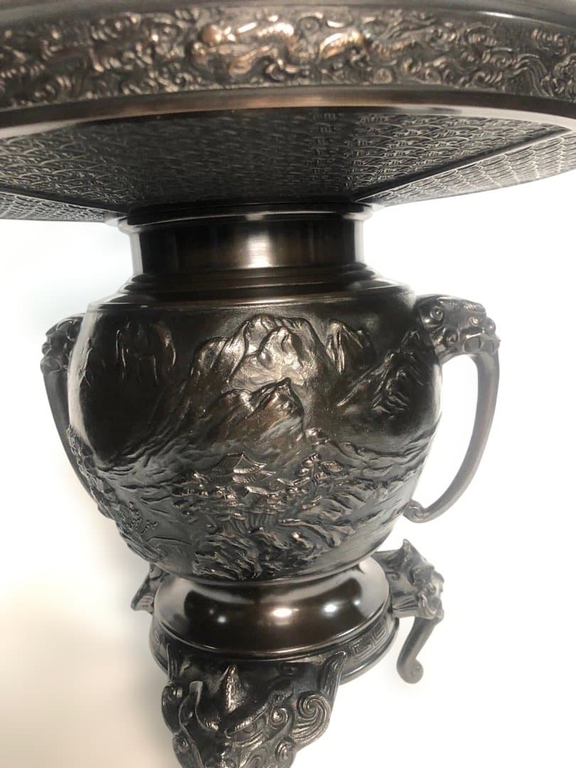 メルです　銅製　薄端　花器　　秀果造　飾り　美品