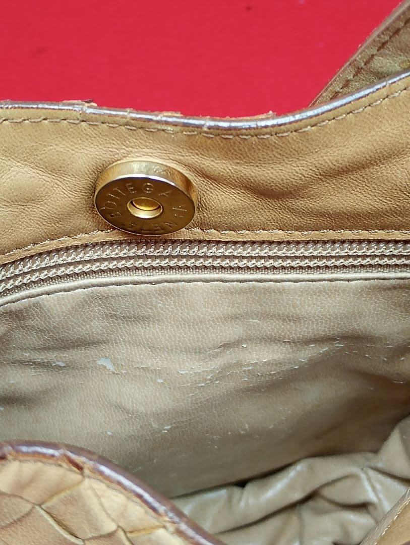 BOTTEGA VENETAむ イントレチャート キャメルレザー　バッグ