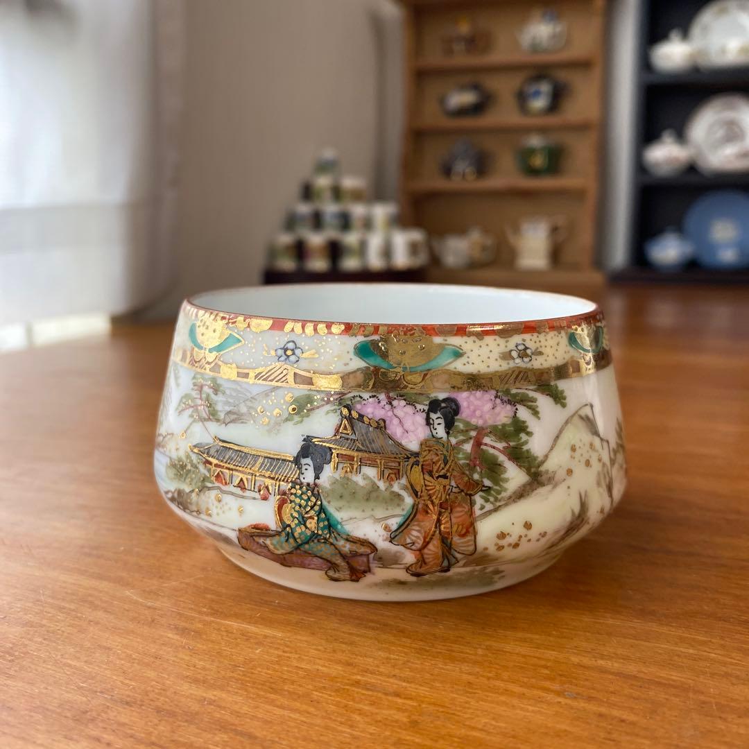 希少　オールドノリタケ　シュガーボウル 急須　英国里帰り品　人気の着物絵　芸者
