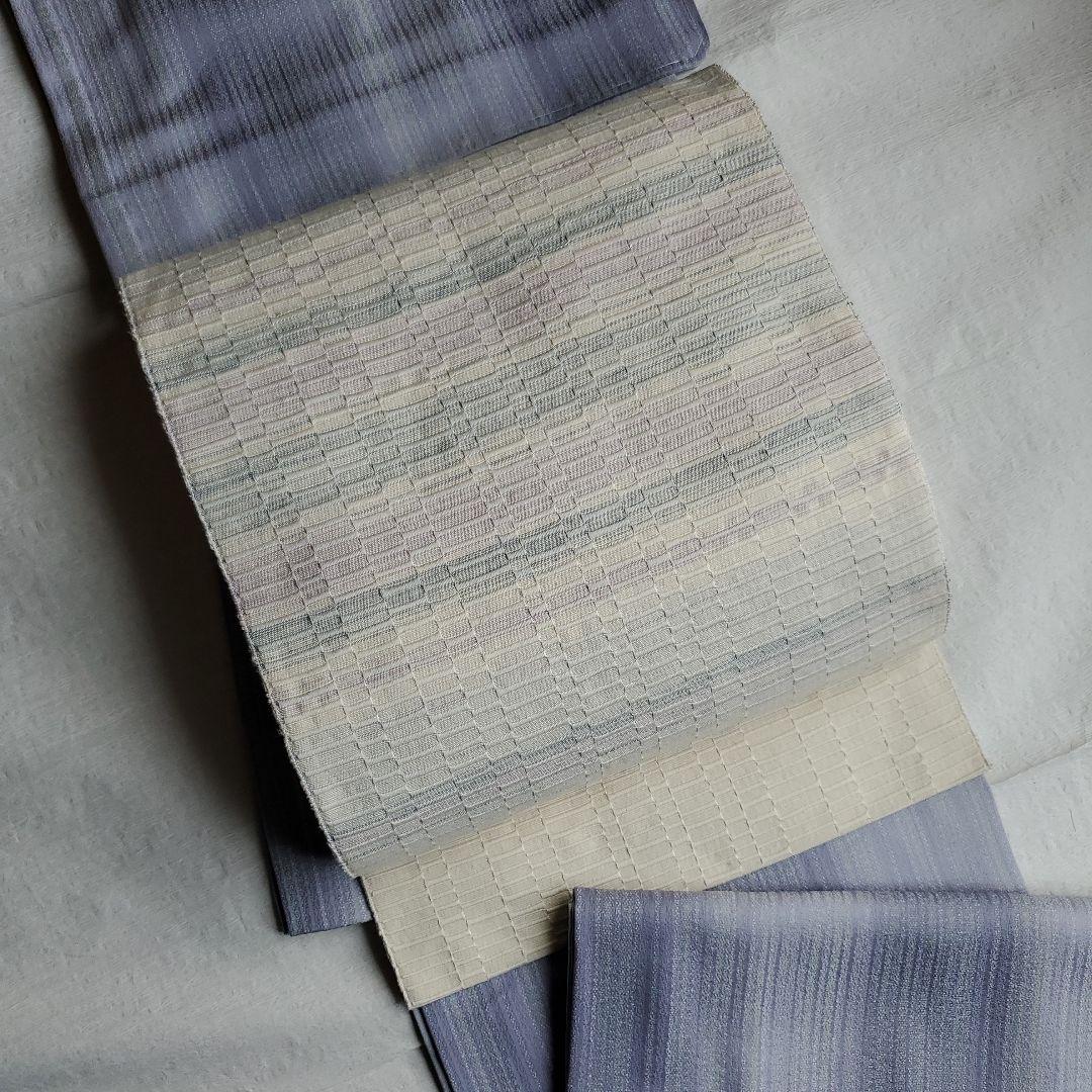 爽やかに締める　ロートン織　八寸名古屋帯