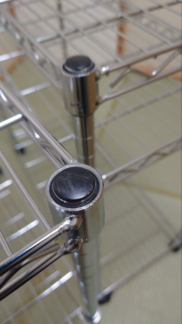 防サビ加工 メタルラック 3段 キャスター付き　2台　連結すれば3台に