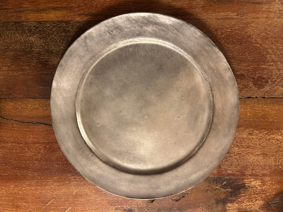 安藤雅信　銀彩プレート平皿2枚セット