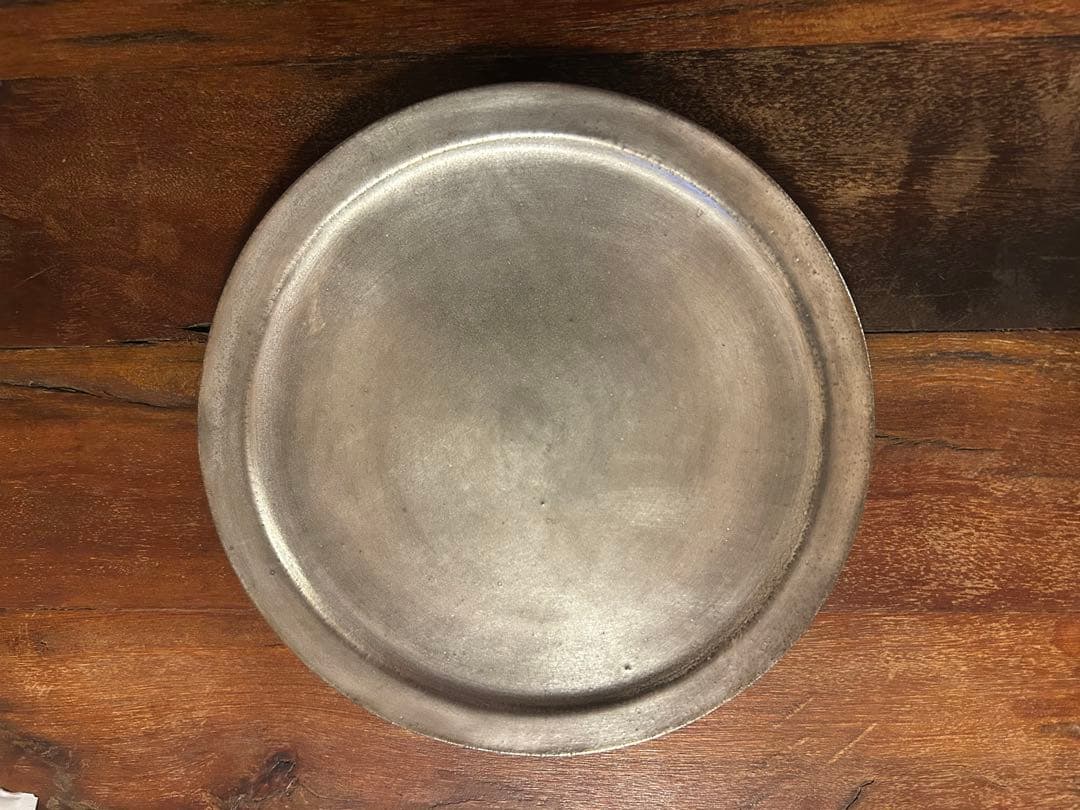 安藤雅信　銀彩プレート平皿2枚セット