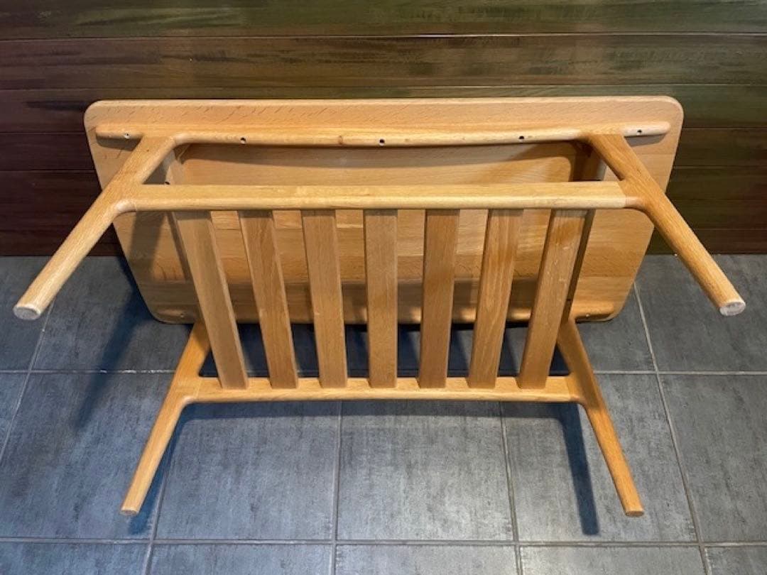 ■起立木工KIRITSU 無垢材オークリビングテーブル■天然木センターテーブル