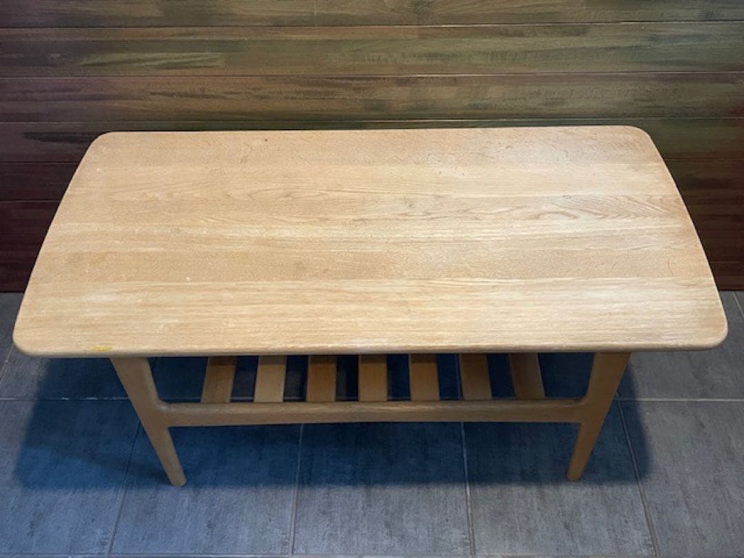 ■起立木工KIRITSU 無垢材オークリビングテーブル■天然木センターテーブル