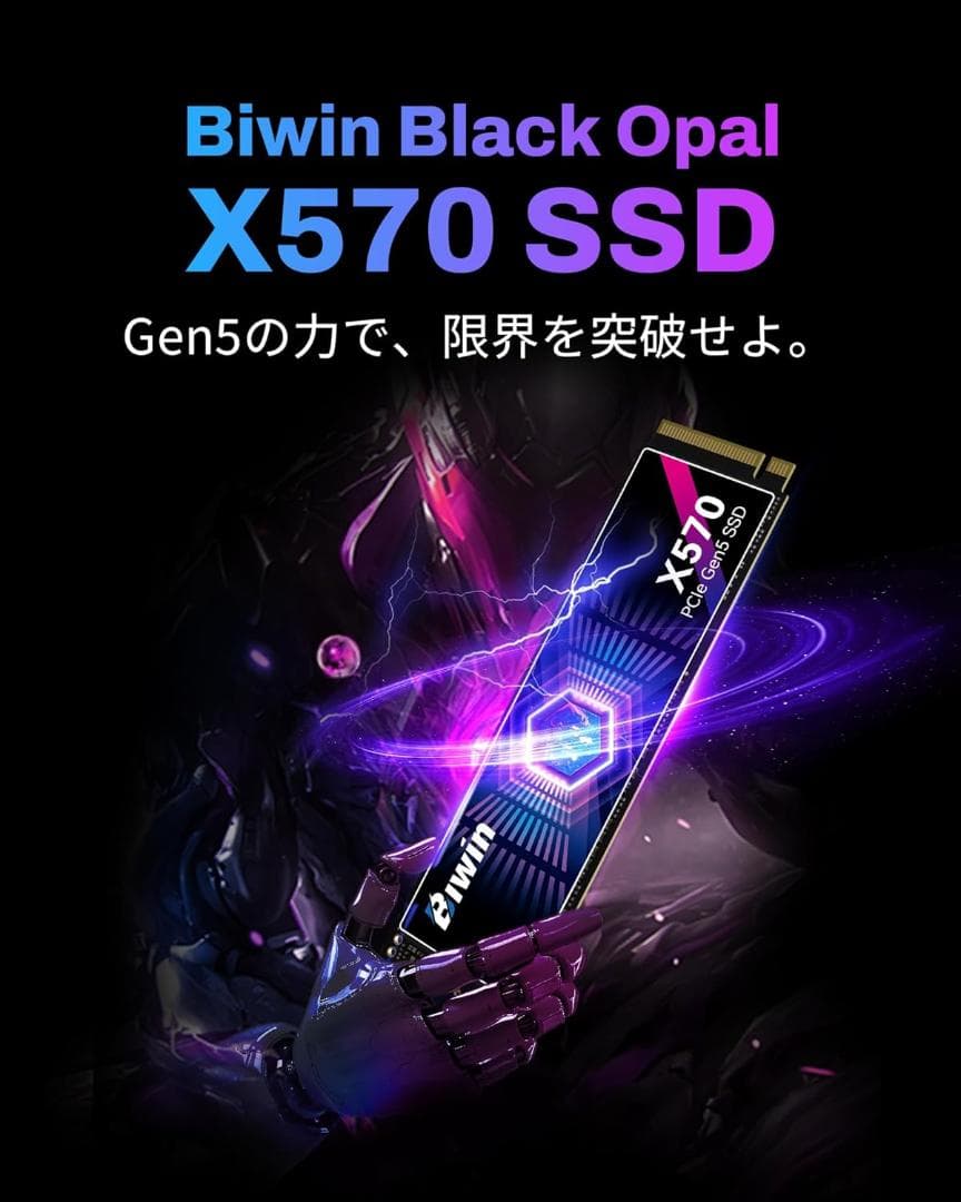 新品 Biwin X570 PCIe Gen5.0 M.2 SSD 1TB