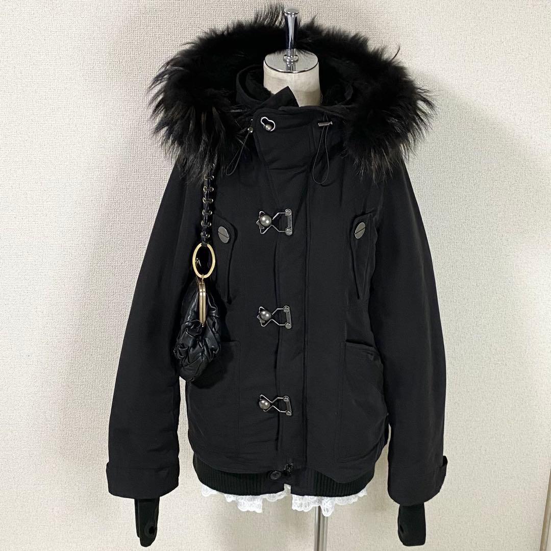希少 y2k SLY ファー付き モッズコート 平成ギャル グランジ ブラック