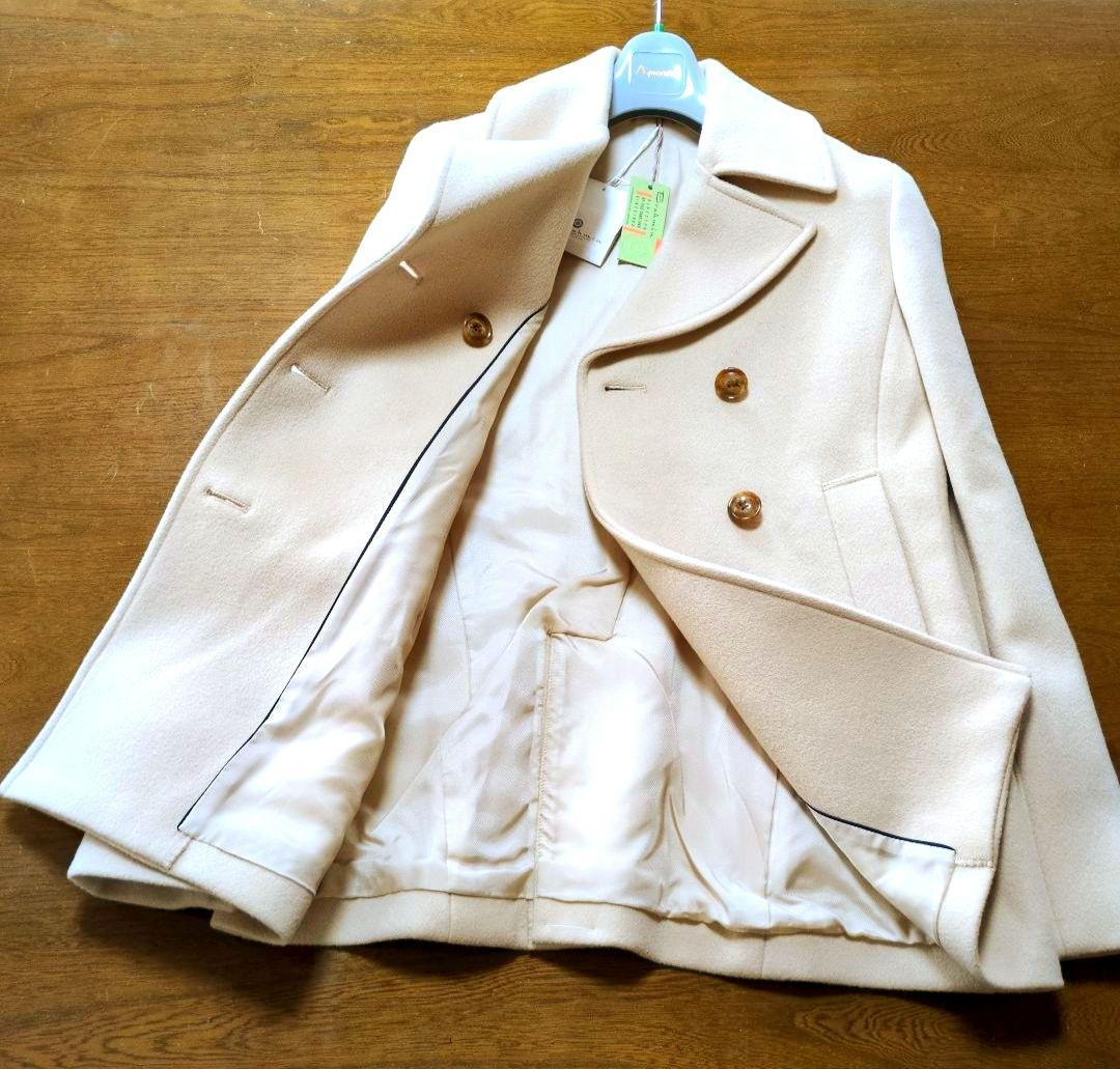 BRAHMIN ブラーミン ベージュアンゴラ羊毛 ピーコート 40