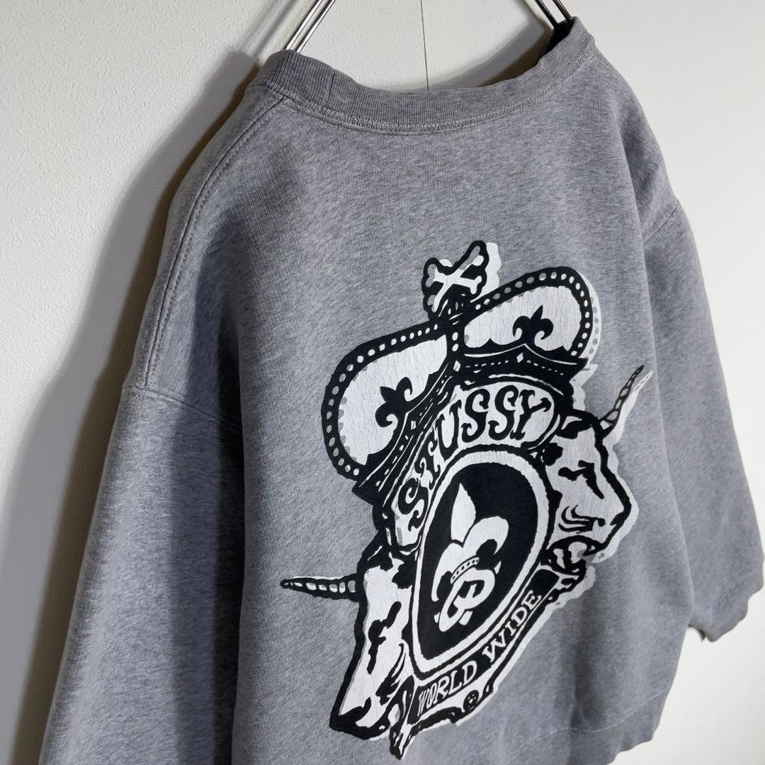 【超希少】ステューシー スウェット 90s バックでかプリント 人気Lサイズ