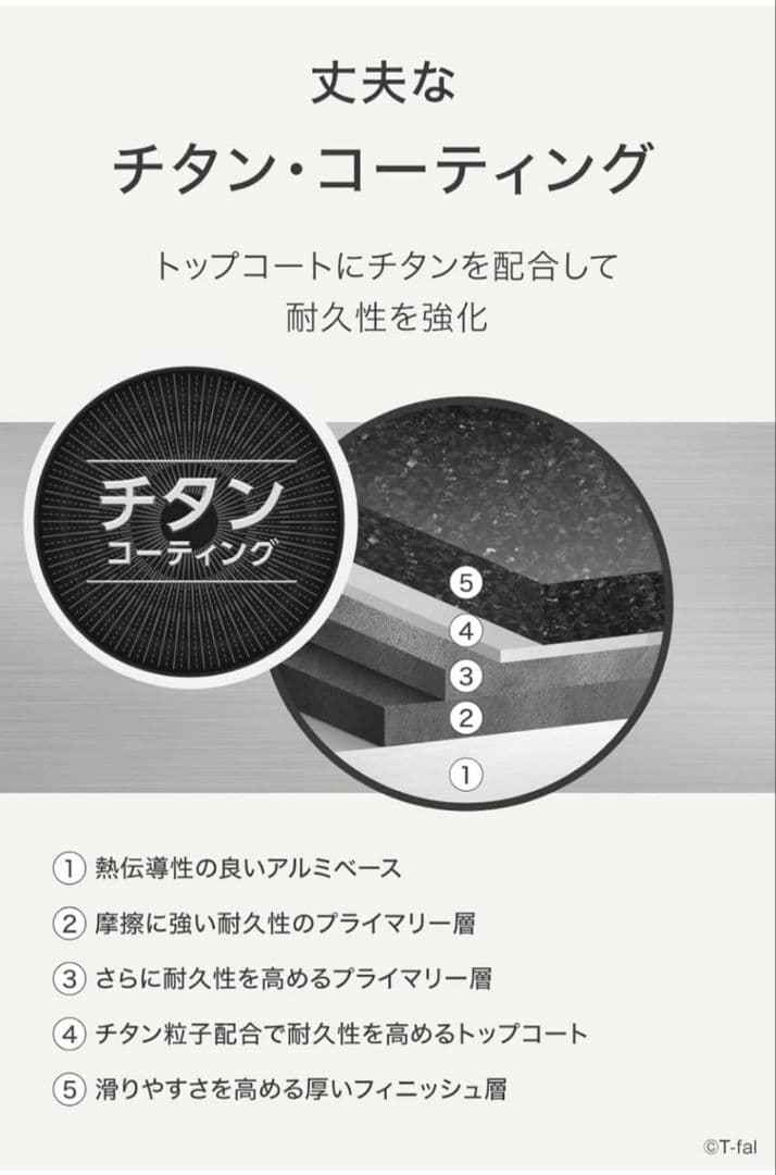 T-fal チタンコーティング フライパンセット