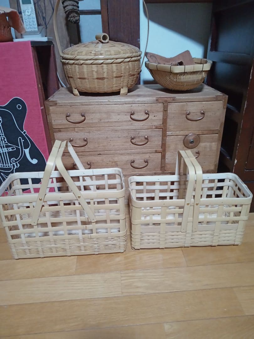 竹製バスケット 中型