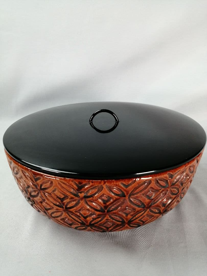 【茶道具】大樋造　大樋焼七宝繋平水指　水指393