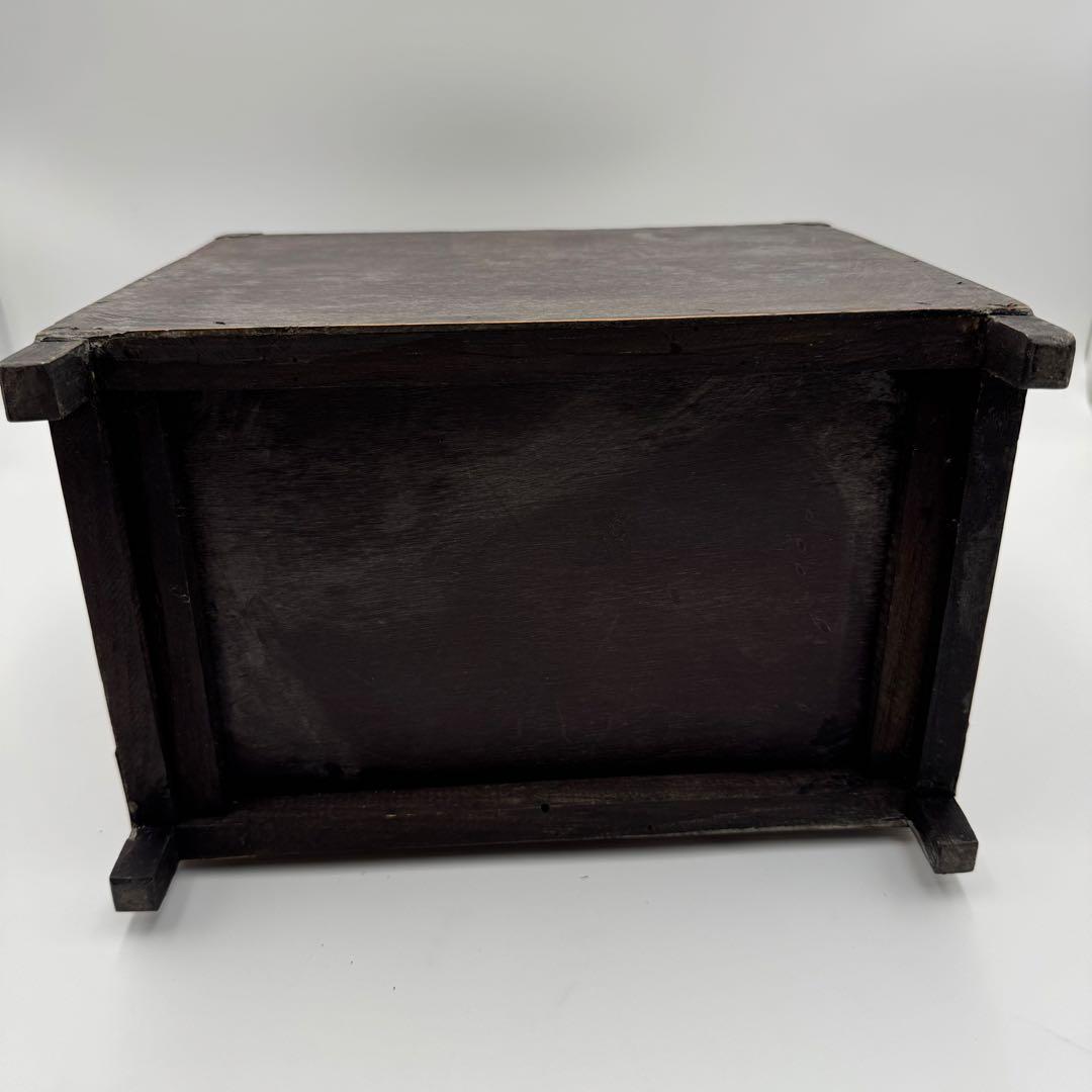 【竹編小箪笥　煎茶器局】茶道具　小物入れ　時代　茶器　竹細工