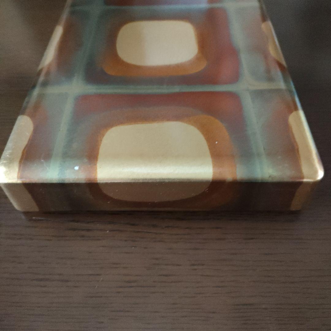 金沢　金銀箔工芸　文箱　硯箱　古代箔 青磁水滴 角 (小)硯と墨と毛筆筆のセット