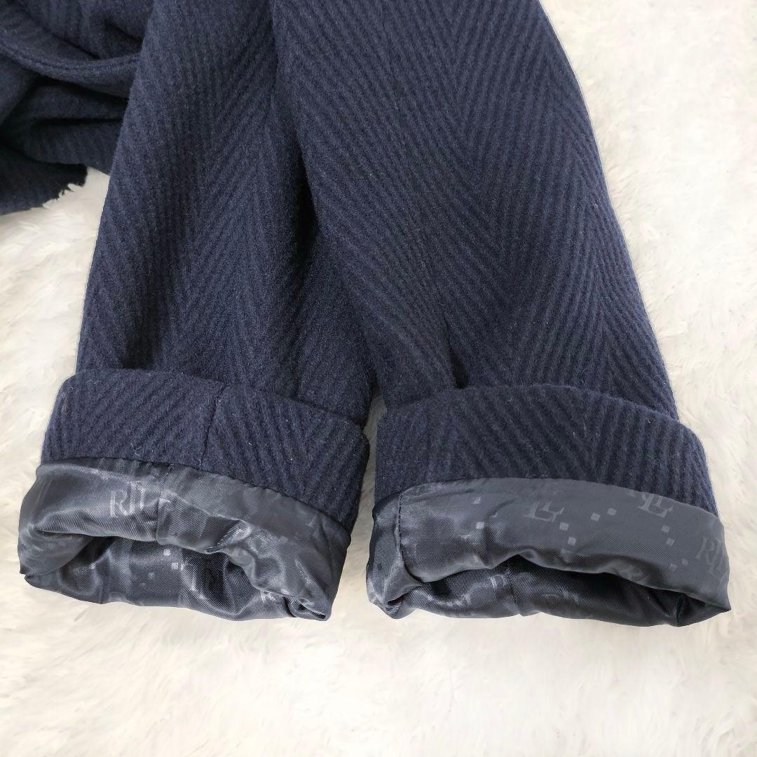 ローレンラルフローレン ピーコート ヘリンボーン ウール ネイビー ダブルボタン