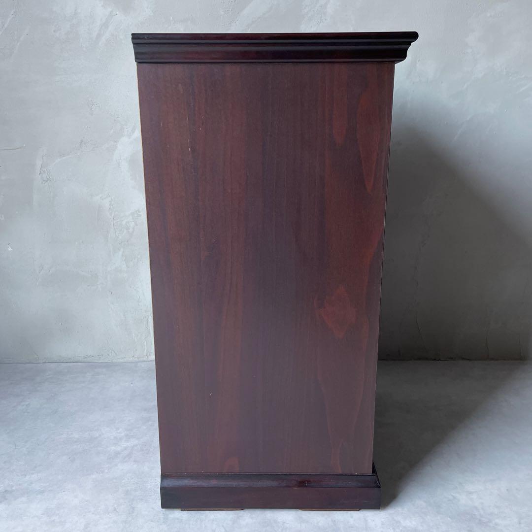 桜材 葉隠 民芸家具 木製 6段抽斗 小箪笥 ナイトテーブル サイドボード