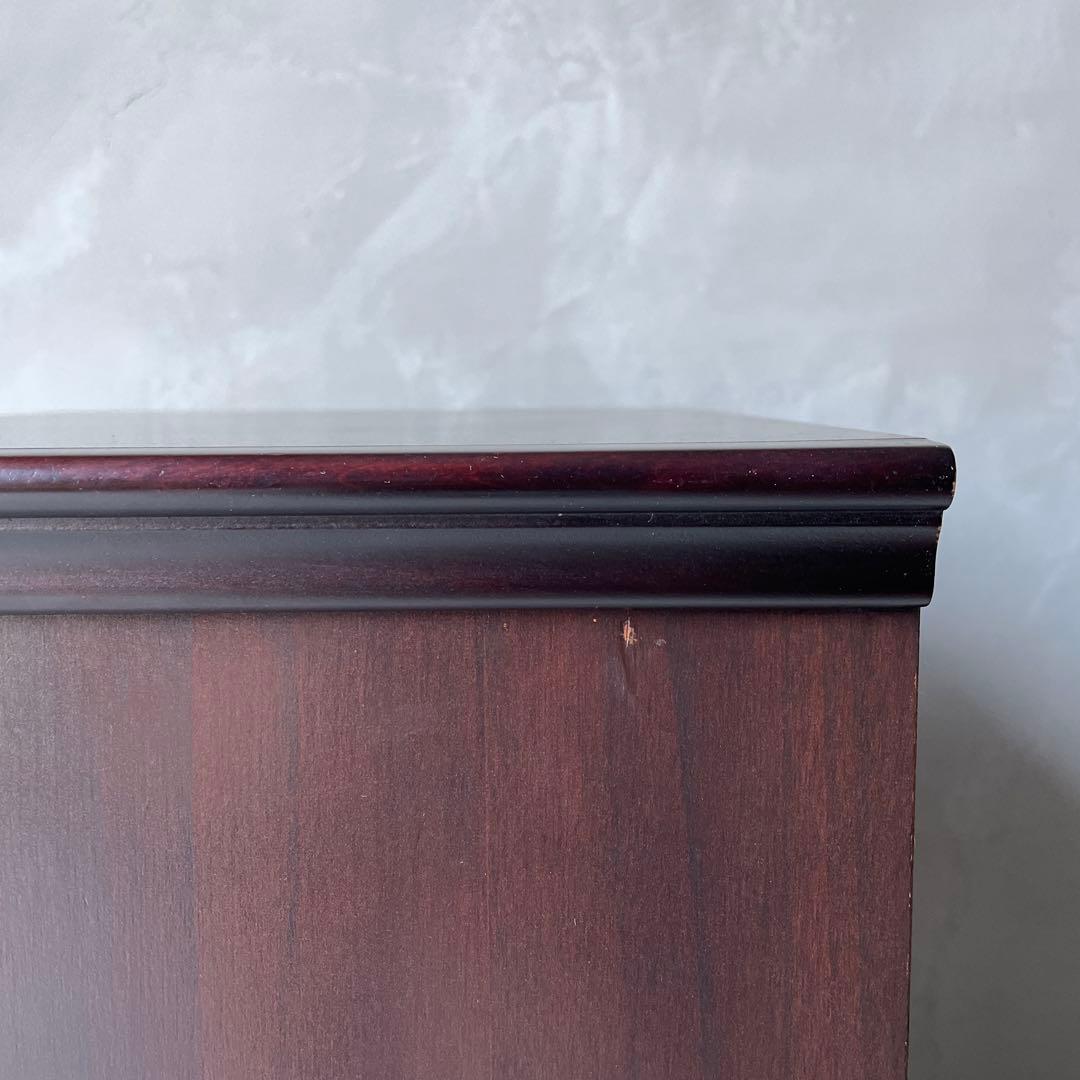 桜材 葉隠 民芸家具 木製 6段抽斗 小箪笥 ナイトテーブル サイドボード