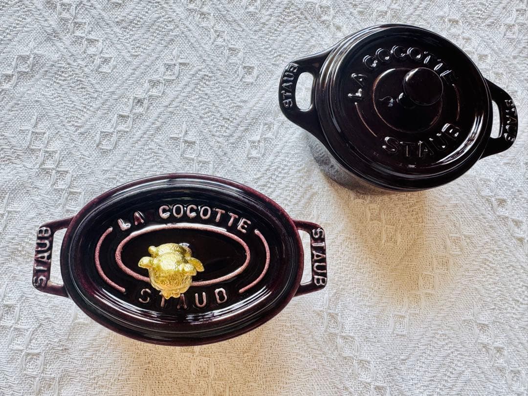 staub ストウブ 稀少 ナス 11cm&10cm セット