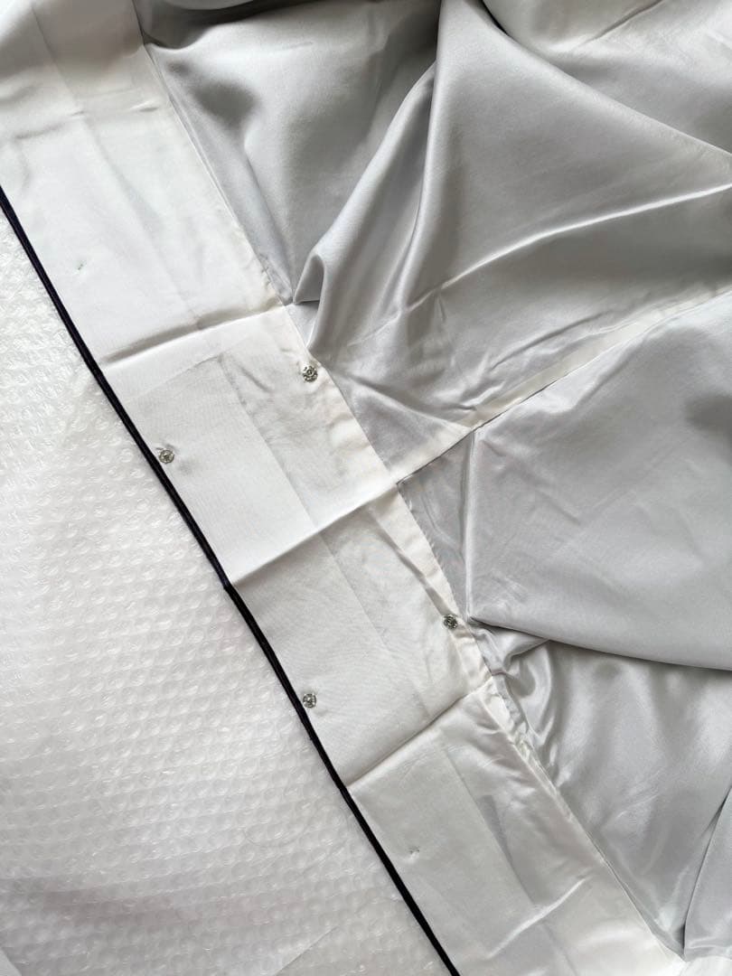 a19 美品 縞に麻の葉模様織り出し 正絹 手織り紬 裄67