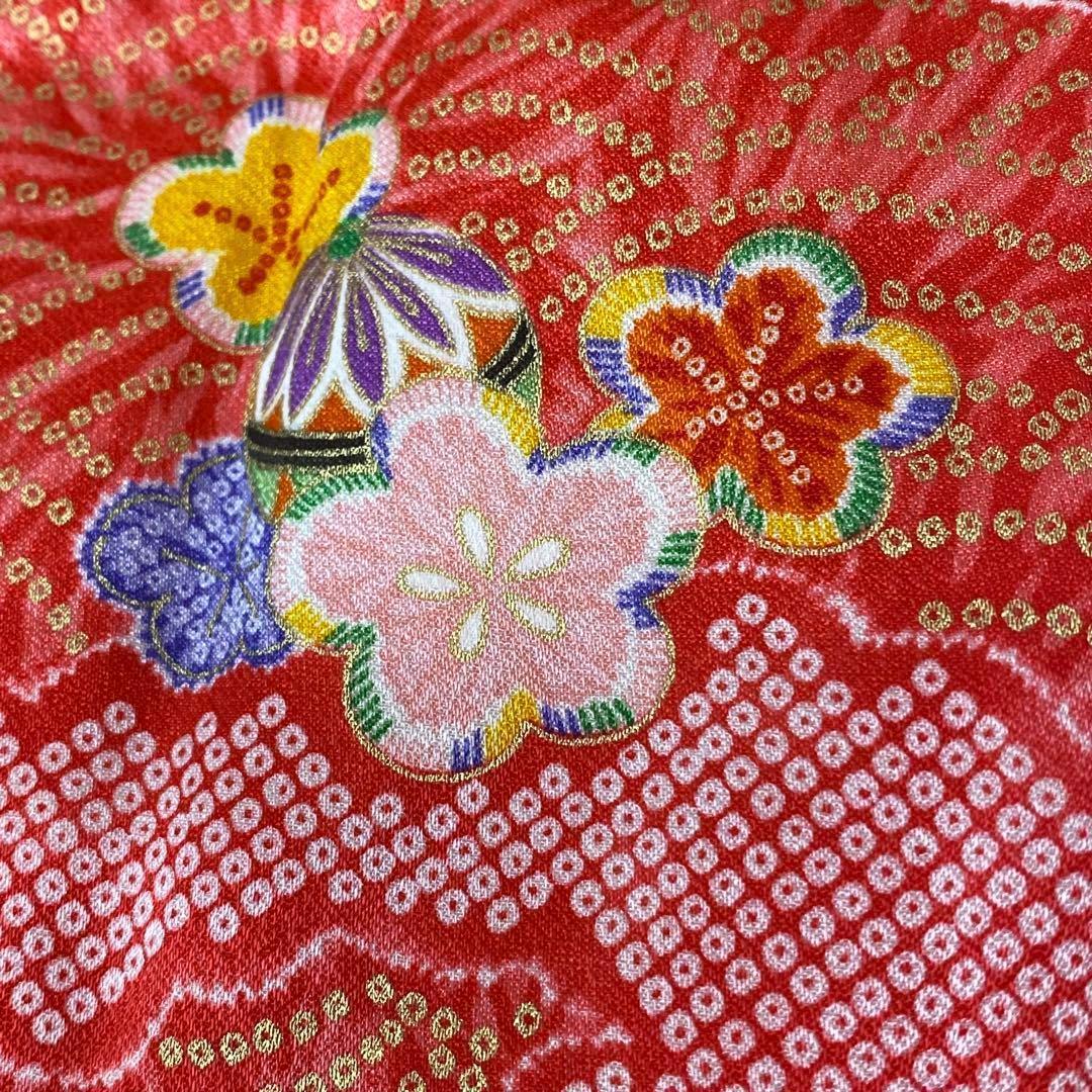 【着物と帯 時流】195ys◆3才女の子着物&被布コート+長襦袢バッグセット美品