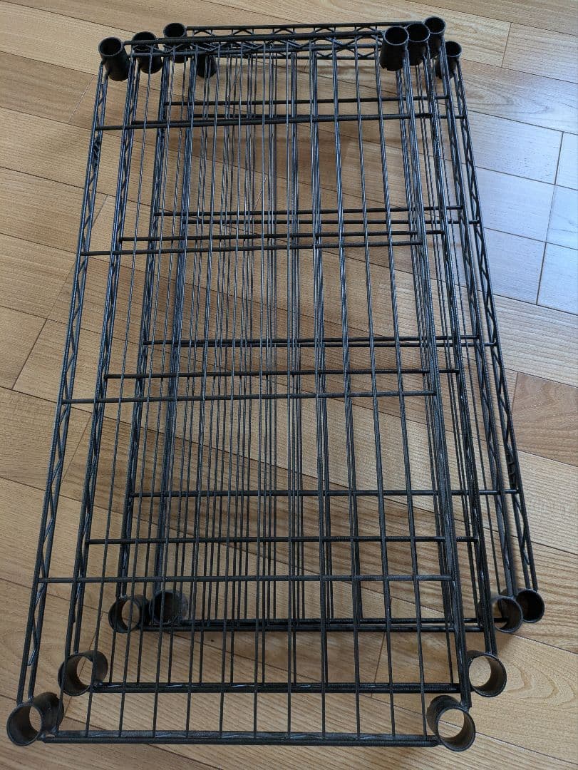 ドウシシャ　ルミネスノワールフリーラック　4段　ブラック　オプション3点付き