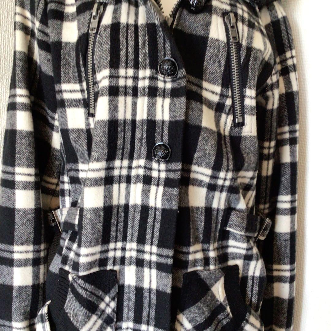 y2k 00s archiveチェックロングジャケット 平成ギャルグランジ