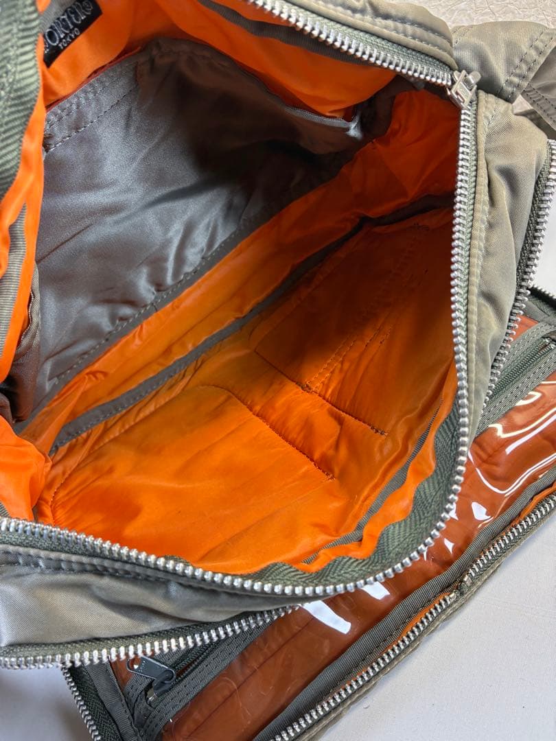 [未使用級] PORTER　タンカー　２層　ショルダーバッグ　M　シルバーグレー