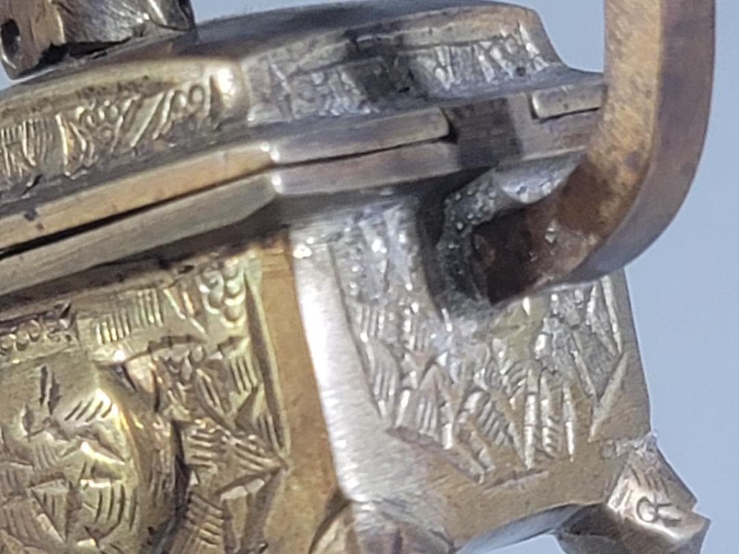 古銅 豆 香炉 花器一対 Ａ845