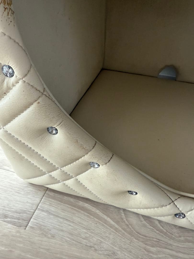 高級 ペットハウス スツール兼用 姫系 フレンチインテリア 小型犬用 レザー調