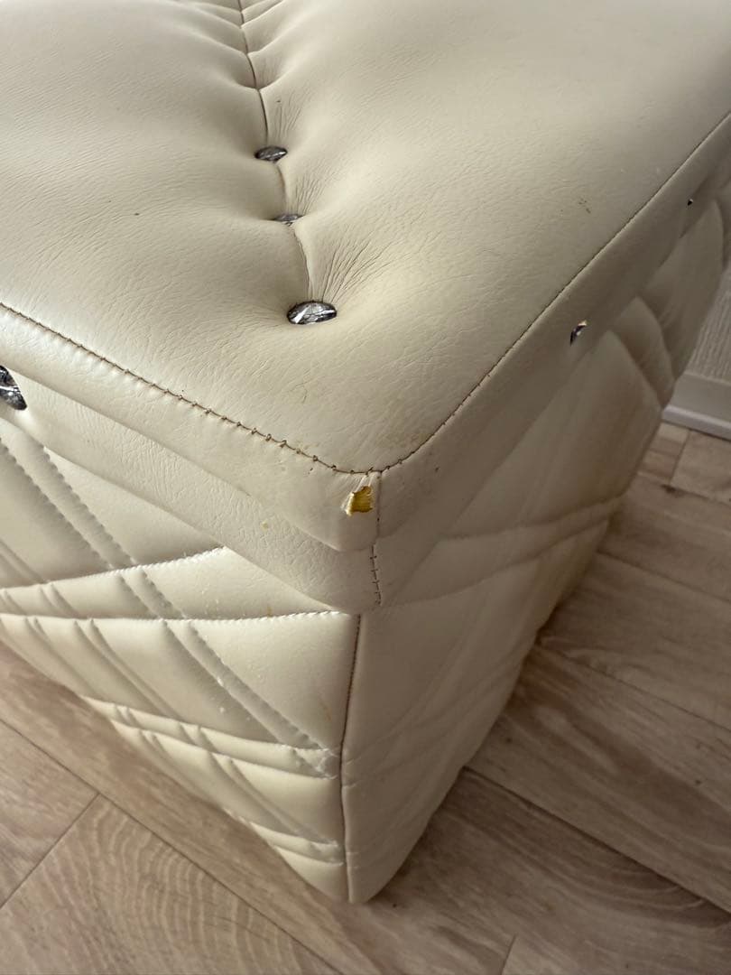 高級 ペットハウス スツール兼用 姫系 フレンチインテリア 小型犬用 レザー調