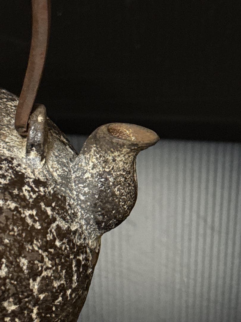 平安 名人 泰山堂 造 白肌 平提手銀象嵌 丸型 鉄瓶 茶道具