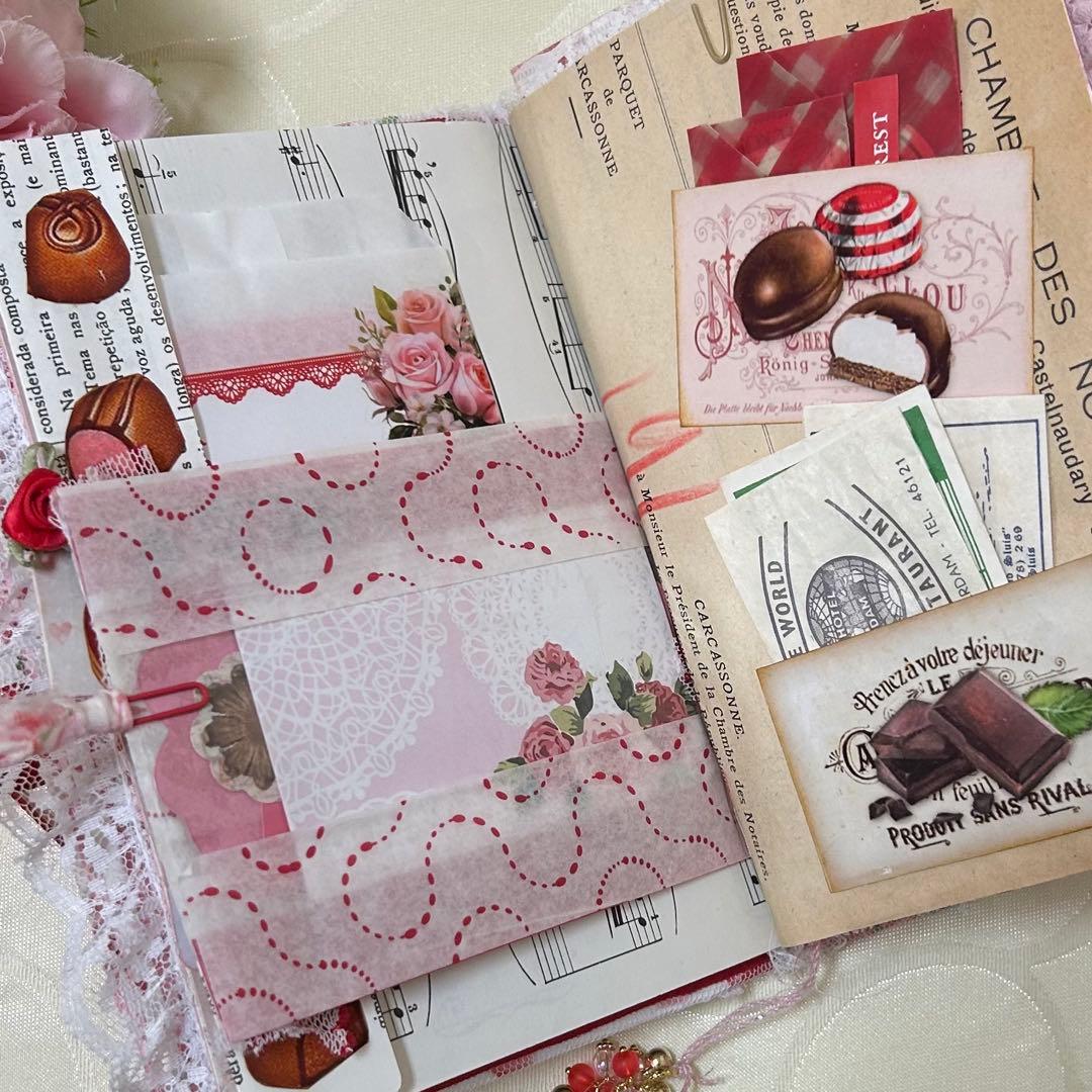 薔薇とレースのジャンクジャーナル・雑記帳　Happy Valentine!