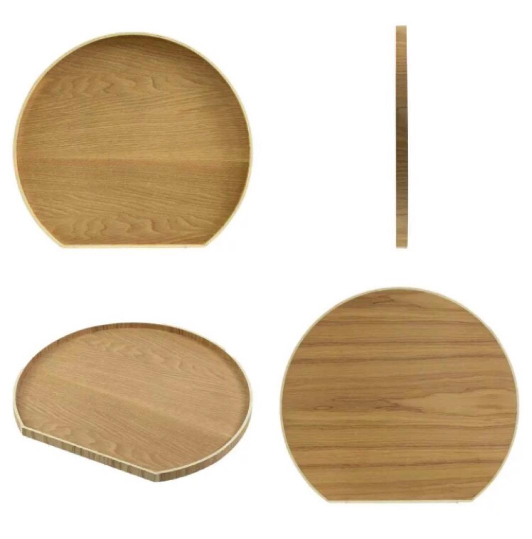 天然木の半月盆5枚セット