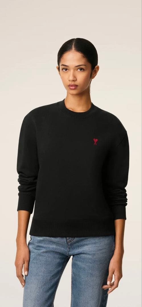 YYA_A　美品✨ami ブラック クルーネックスウェット