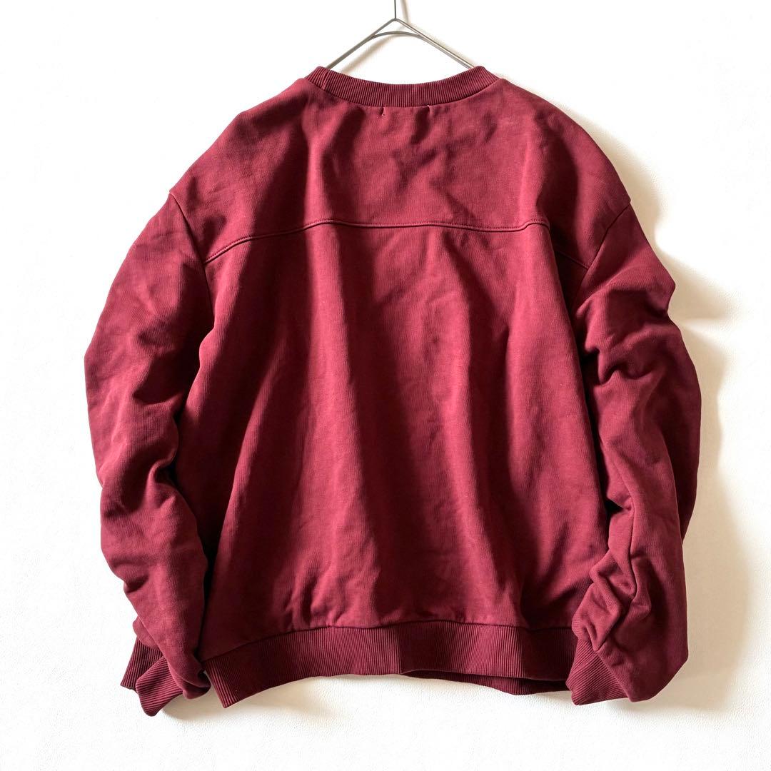 極美品✨POPPY ロゴプリントスウェット　プルオーバー　ギャザースリーブ