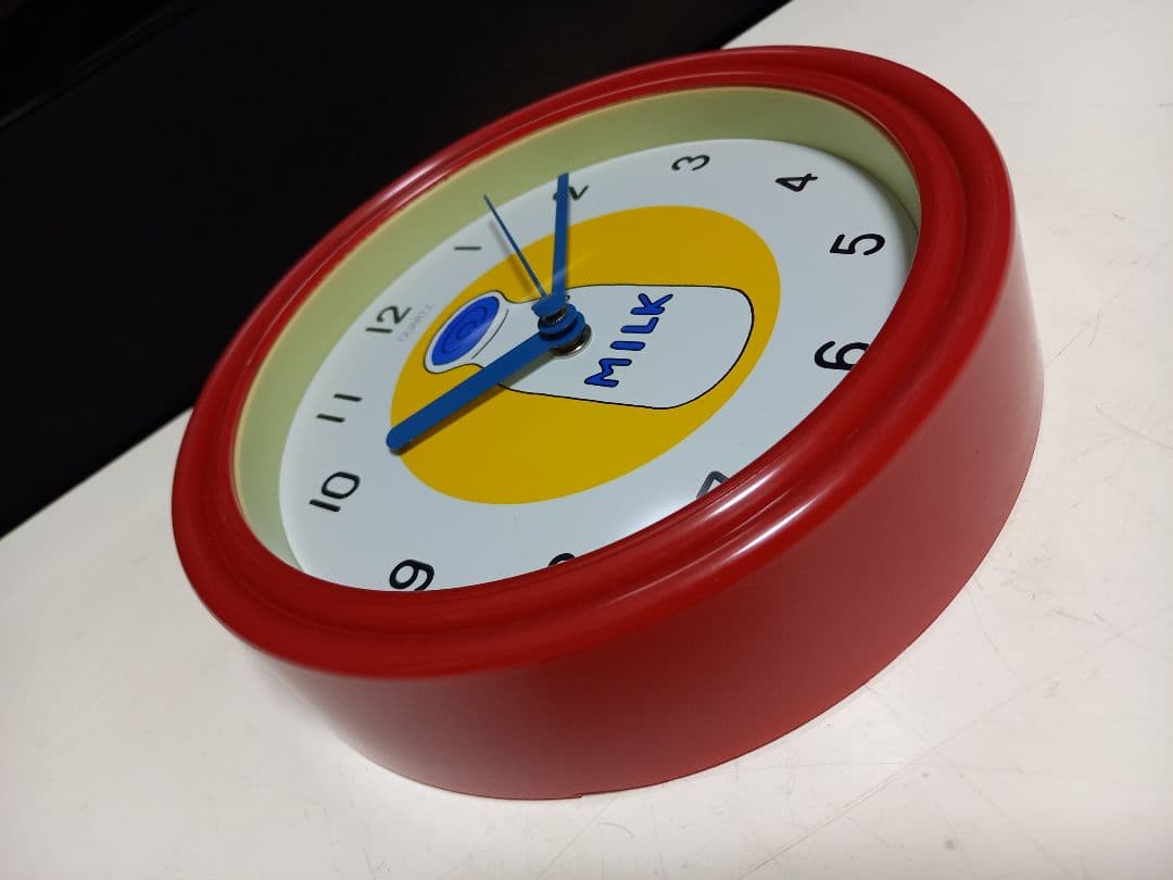 希少　1970s　ビンテージ　日本製　牛乳瓶　ポストモダン　アート　クロック