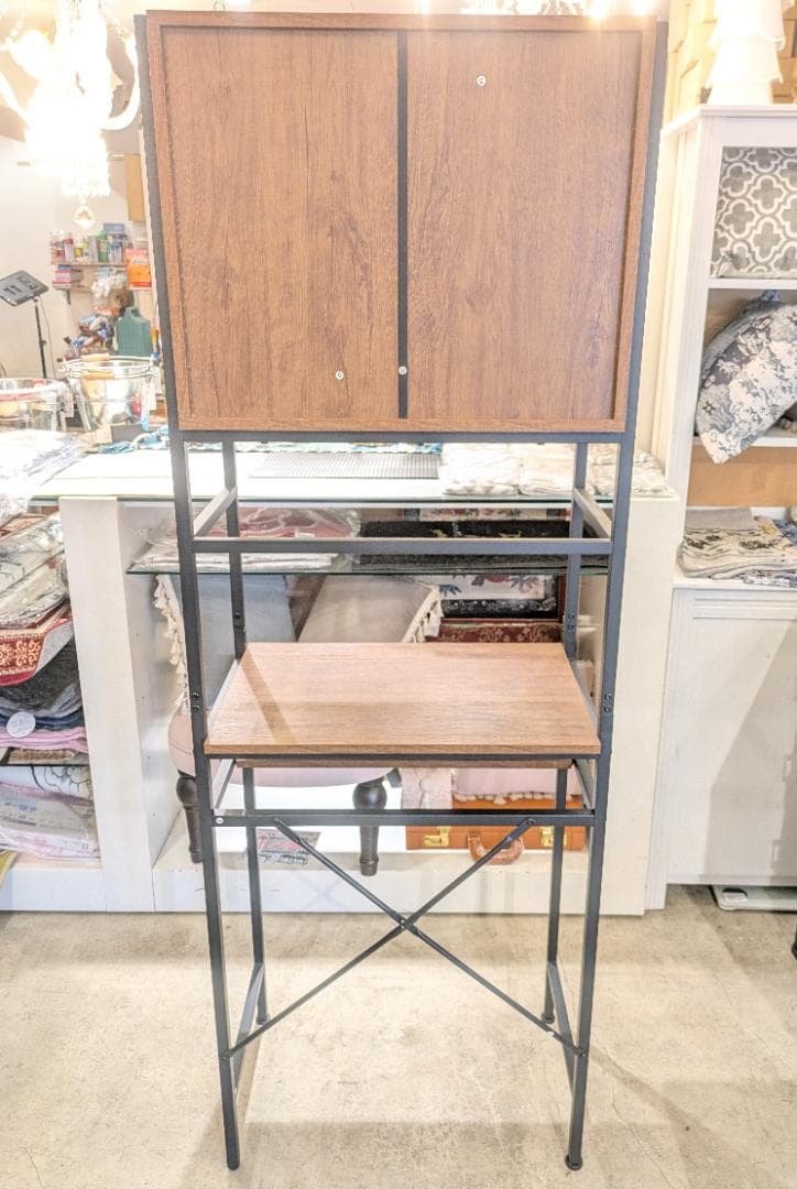 【極美品】 NITORI ラック スリム WAL ヴィンテージ ごみ箱上ラック