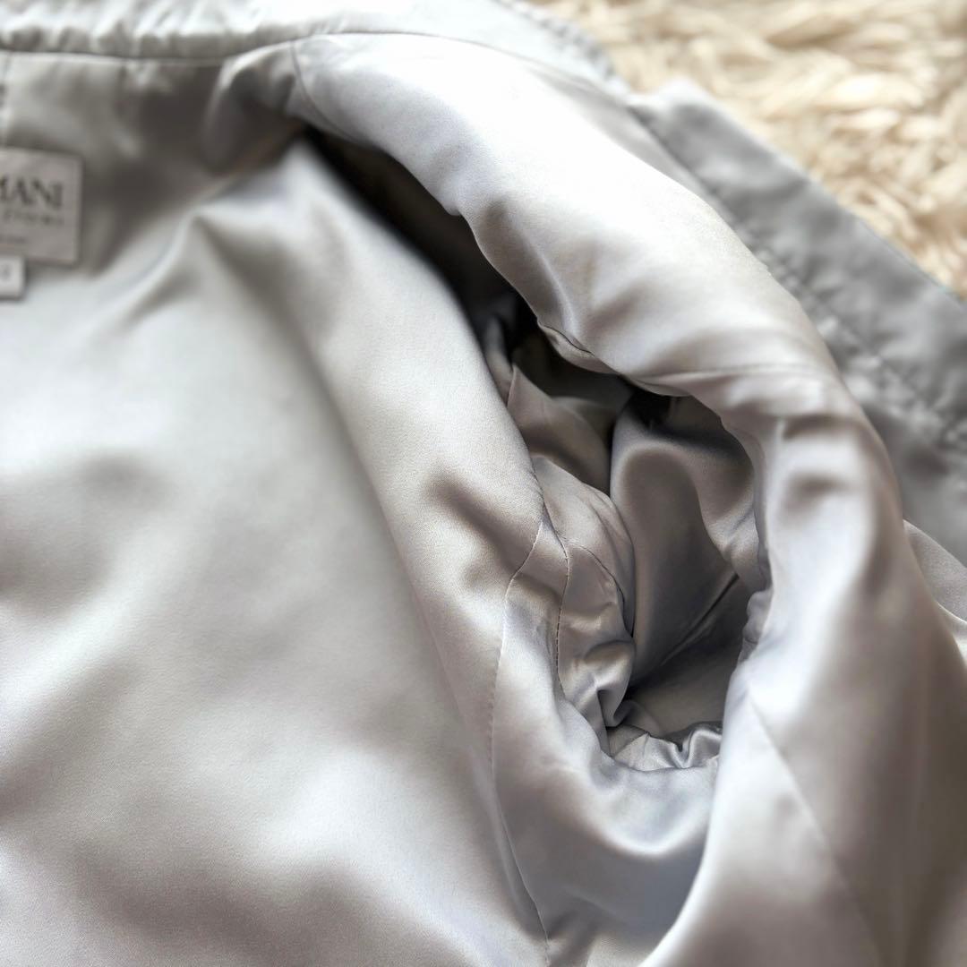 【極美品✨】アルマーニコレツォーニ ジャガードジャケット フォーマル42シルバー