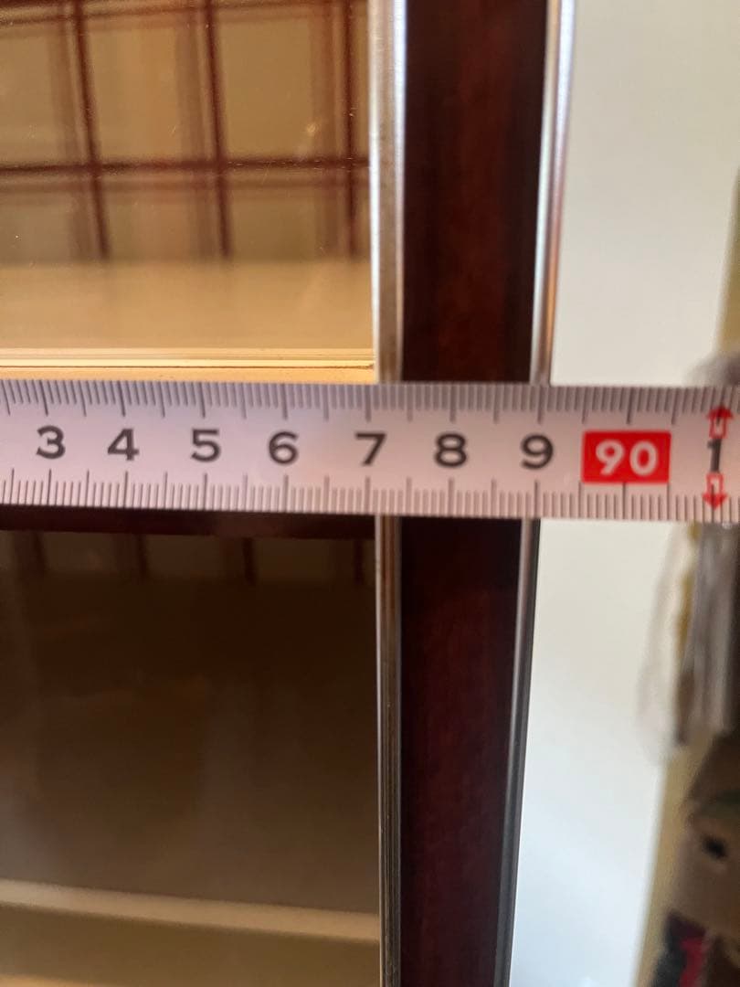 食器棚 昭和レトロ 当時物 レトロポップ 飾り棚 インテリア チェッカーガラス