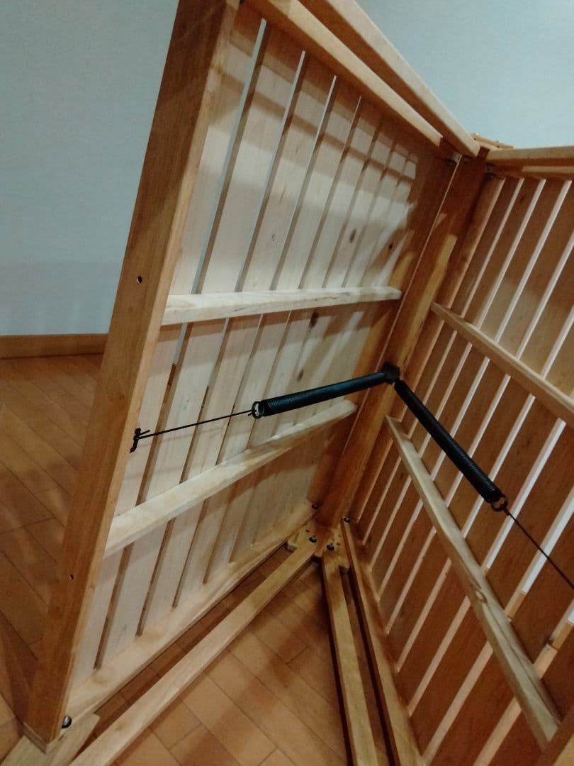 中居木工 折りたたみ ひのき スノコベッド ロータイプ ワイドシングル