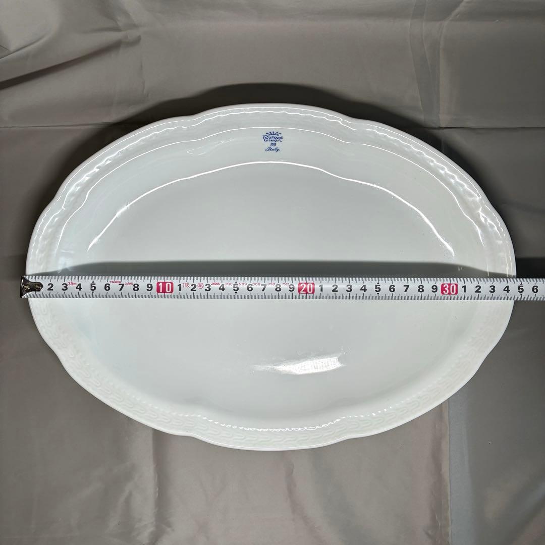 リチャードジノリ★ボンジョルノ ブルーロゴ オーバルプレート 30cm