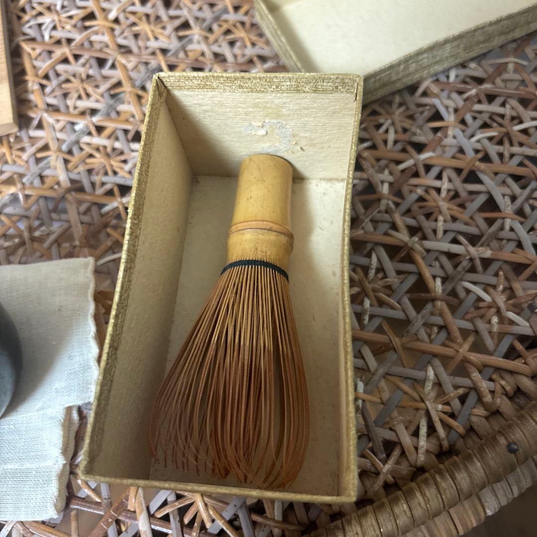 茶道具 セット 木箱入り 抹茶碗 水指 棗 柄杓 旅茶道具 アンティーク