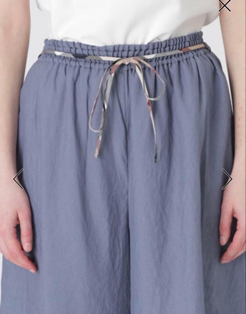 タグ付新品 ブルーレーベルクレストブリッジ ガウチョパンツ ワイド リボンベルト